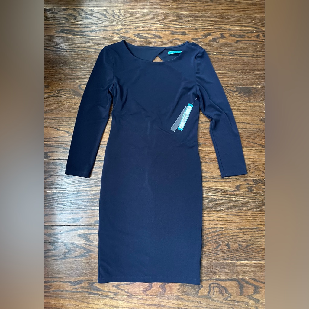 Alice + Olivia Dress, $297 New With Tags, Size 2. Color Navy.
